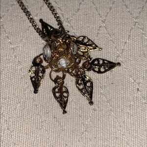 12” Chain with Vintage Unique Pendant-goldsparkle